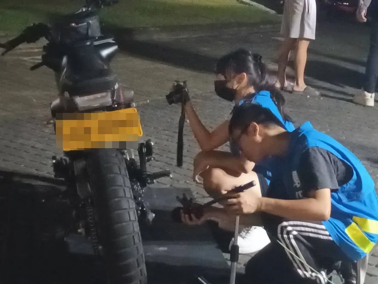 取締改裝車。桃園警分局提供