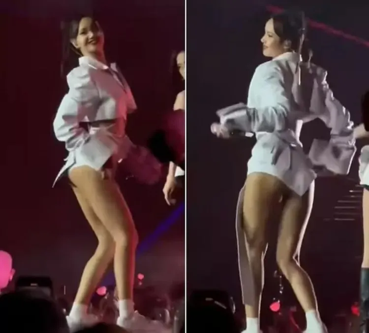 Lisa日前在美國演出時，竟因為屁股蛋全都露挨批。翻攝YouTube
