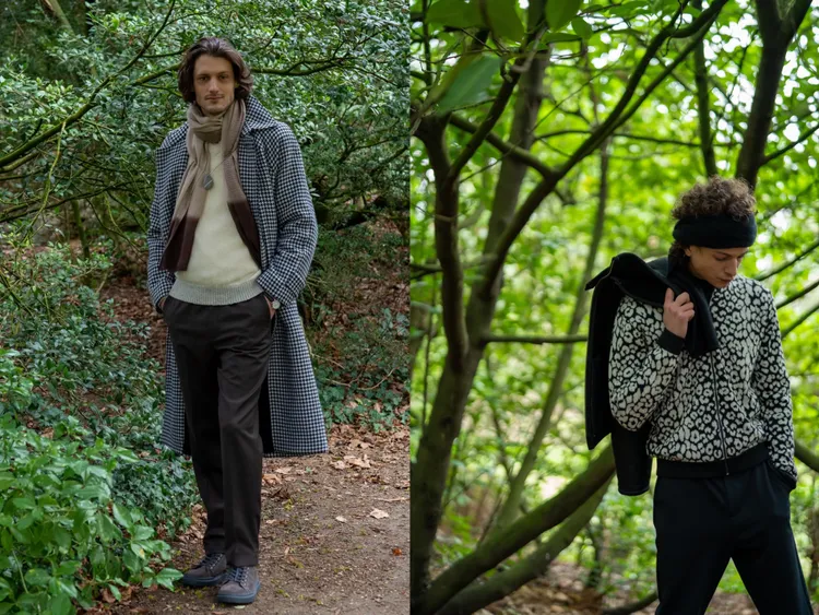 大衣外套注入千鳥格紋、人字織紋等元素。品牌提供