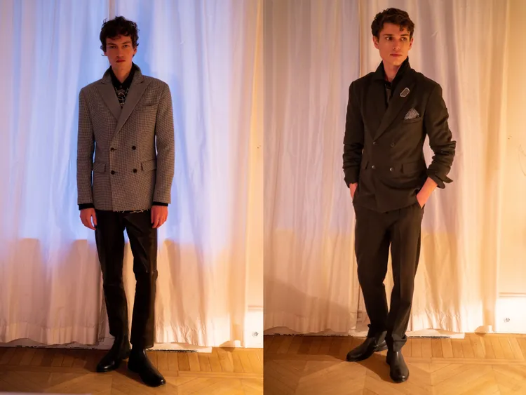 西裝的剪裁相當俐落。品牌提供