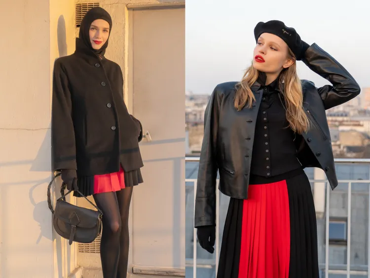 紅黑的撞色拼接帶來強烈視覺衝擊。品牌提供