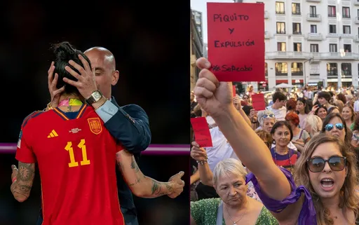 西班牙足協主席強吻女球員 國際足總撂重話:絕不該發生