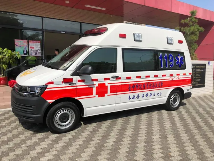 救護車示意圖。