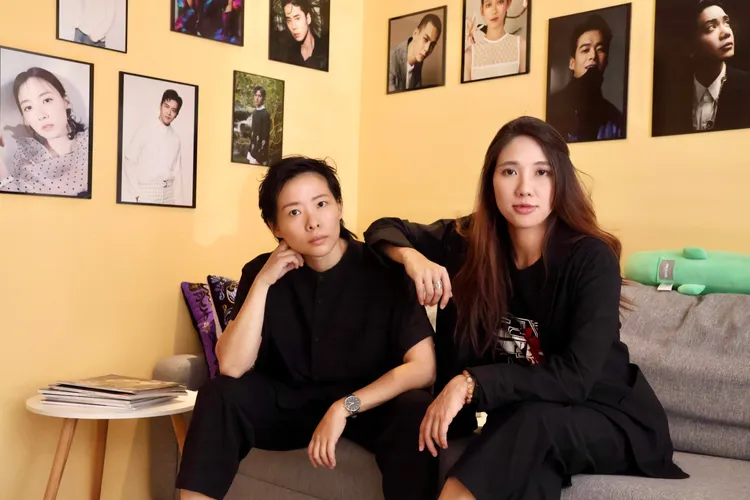 厭世姬（右）覺得簡莉穎臉很臭。彭欣偉攝