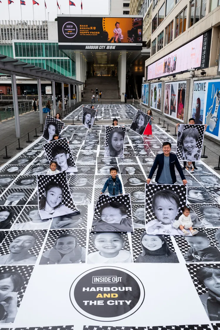 今年白晝之夜由法國街頭影像藝術家 JR 發起的《Inside Out Project》率先開跑。文化局提供