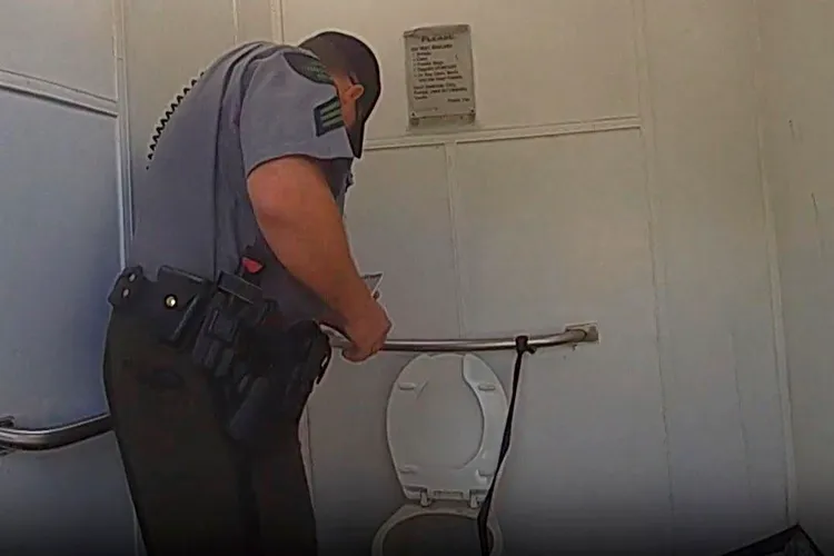 警方移除便座救援。美聯社