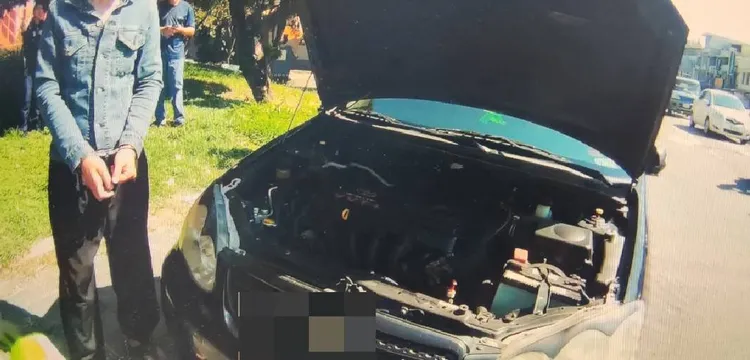 警方逮獲魏男。蘆竹警分局提供