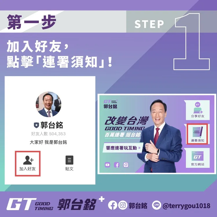 連署第一步曝光。郭辦提供