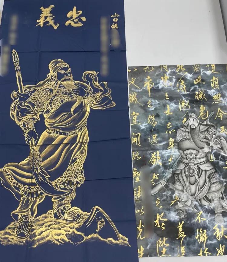 警方查獲日本暴力團字畫。翻攝畫面