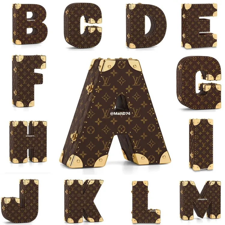 LV將推出26英文字母造型的行李箱，在網路上掀起熱議。翻攝mattd74 IG