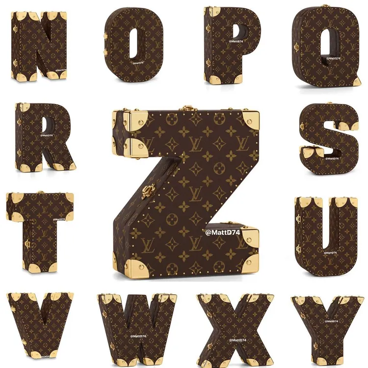 LV將推出26英文字母造型的行李箱，在網路上掀起熱議。翻攝mattd74 IG