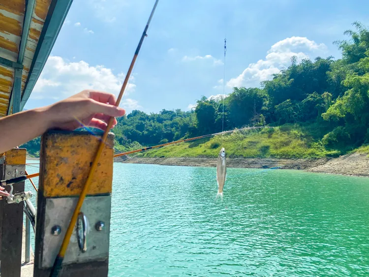 全台唯一合法水庫釣魚平台就在大埔。嘉縣府提供
