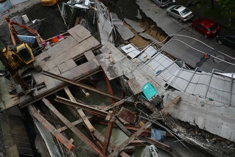 基泰建設事發工地。林林攝