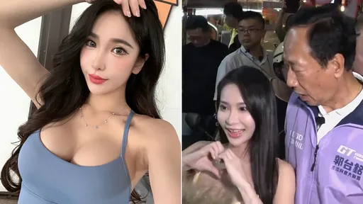 郭台銘合影美乳妹「視線很有戲」　一眼瞄胸前原來是想這樣做