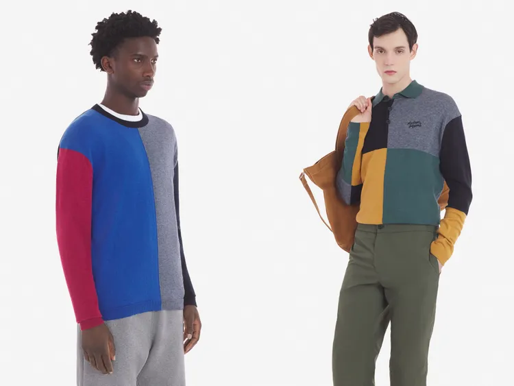 將復古色彩拼接於服裝中。品牌提供