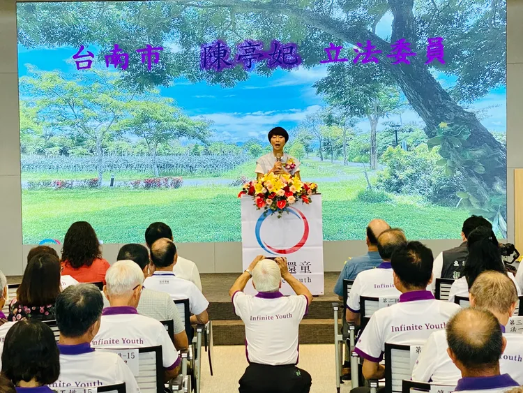 陳亭妃到場致詞。王志弘攝