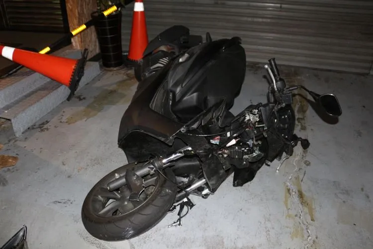 陳姓男子的機車。民眾提供