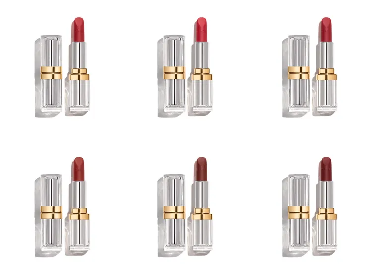 香奈兒康朋街31號唇膏（上排左至右）#7專屬、#8幸運絲帶、#9刺繡滾邊；（下排左至右）#10拜占庭珠寶、#11東方屏風、#12 2.55，各5220元、蕊芯各2350元。品牌題供