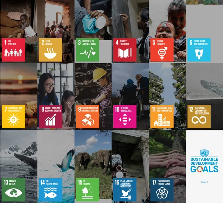 聯合國17個永續發展目標。翻攝聯合國官網