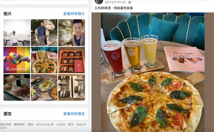 林秉樞在臉書po出吃好料。翻攝林秉樞臉書