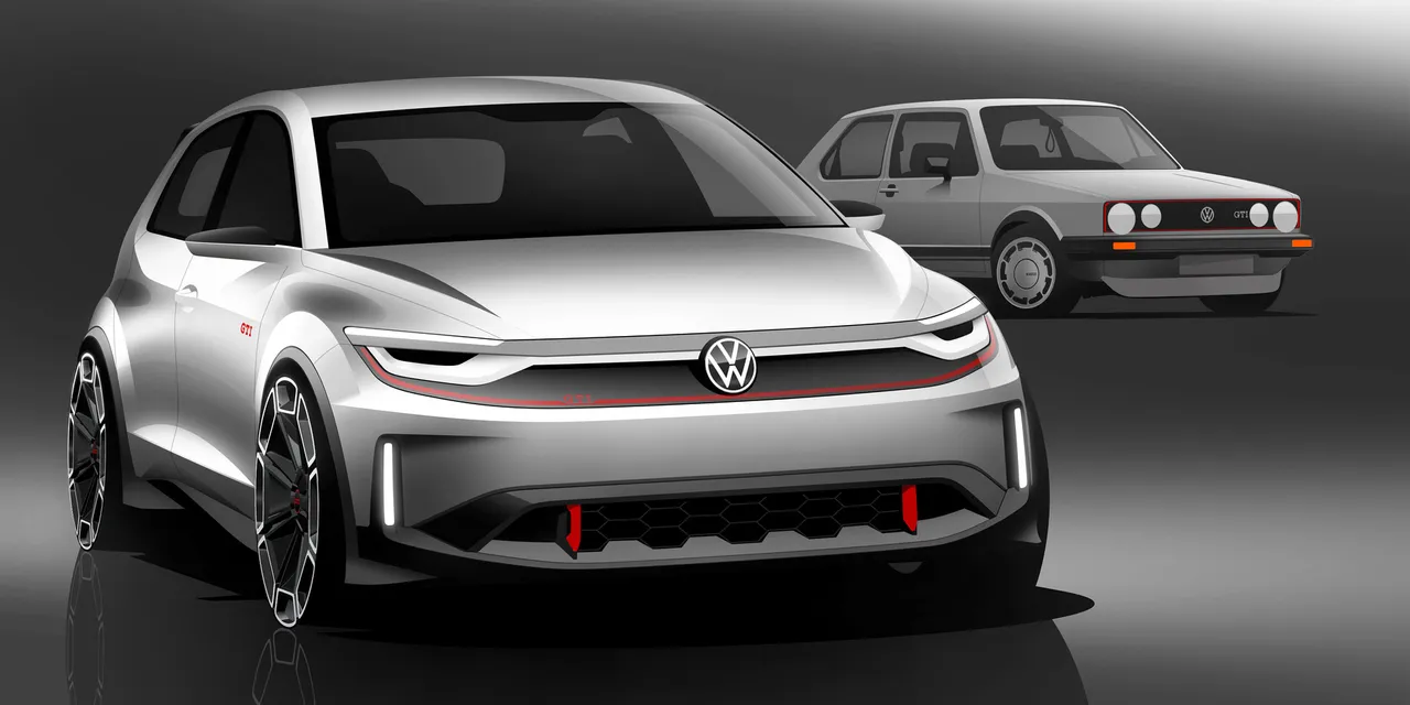 Golf GTI於1976年上市,其經典造型與熱血動力編成風靡全球,ID. GTI概念車則象徵電動元素流入經典基因,重新演繹GTI哲學。原廠照片