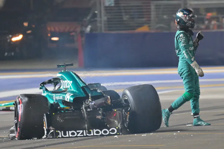 史托爾離開賽道。美聯社