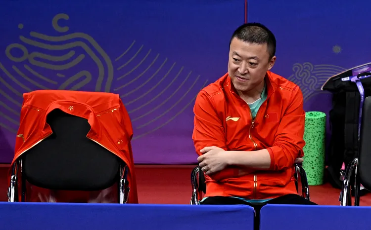 女桌教頭馬琳面色不悅。新華社