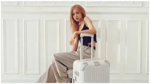 Rosé驚喜降臨RIMOWA形象片 穿黑色小可愛環遊世界