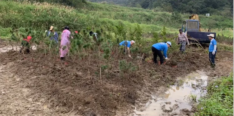 今年平溪龍華山植樹節活動。圖片來源：志浩慈善基金會提供