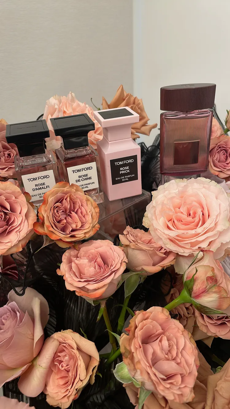 精品美妝TOM FORD的玫瑰香水，都帶有點魅惑的個性之美。張家玲攝