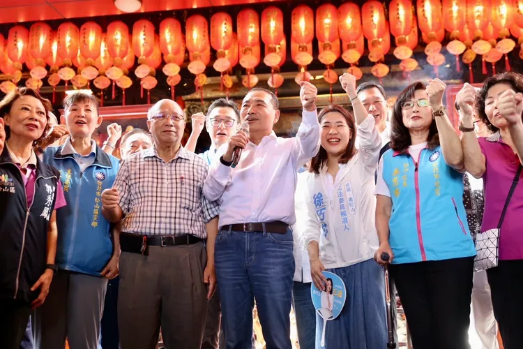 侯友宜高喊讓「台灣安全、世界安心」。翻攝畫面