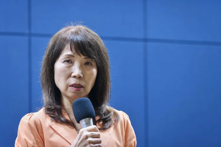 陳昭姿今出席記者會支持柯文哲。林林攝