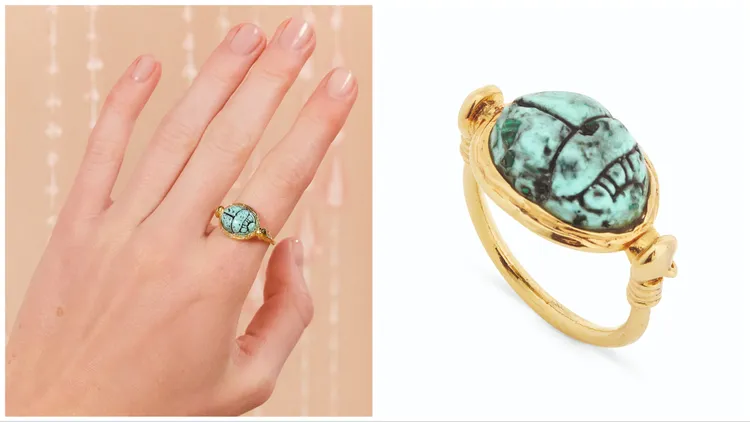 聖甲蟲戒指，4000元。品牌提供