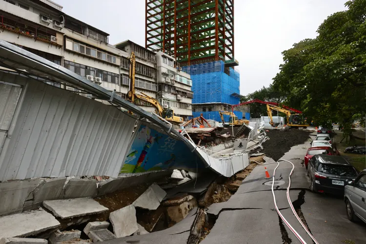 基泰建設工地意外。林林攝