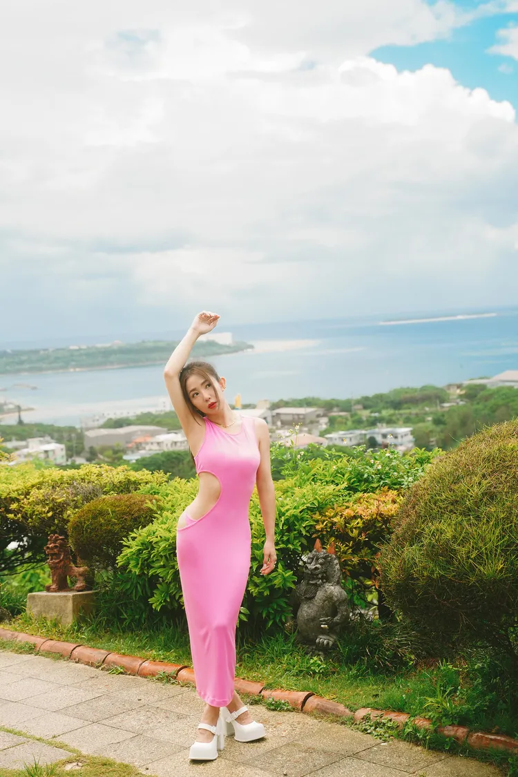 郭書瑤招待團隊赴沖繩旅遊。星星相藝提供