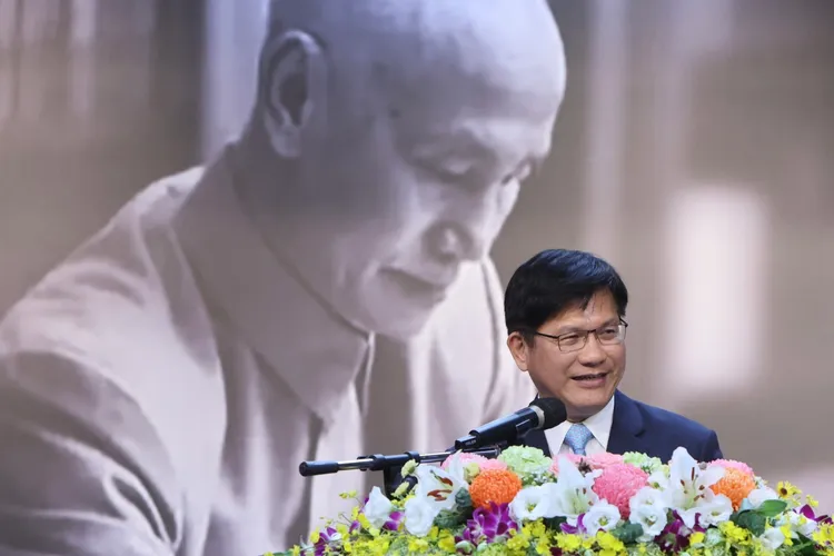 總統府秘書長林佳龍出席《蔣中正日記（1948-1954）》新書發表暨座談會。林林攝