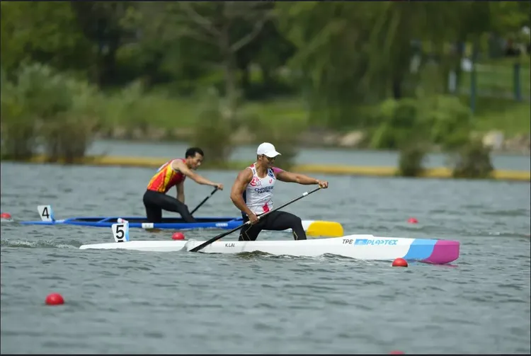 輕艇好手賴冠傑奪金。中華奧會
