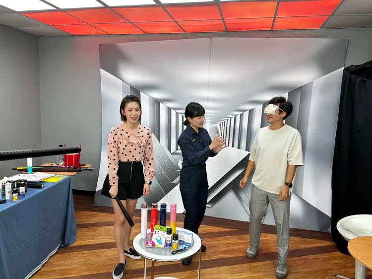 現場玩起小遊戲。翻攝畫面