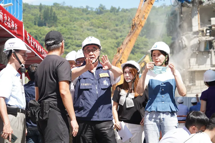 李四川11時赴大直街現場勘查防颱整備。資料照，彭欣偉攝