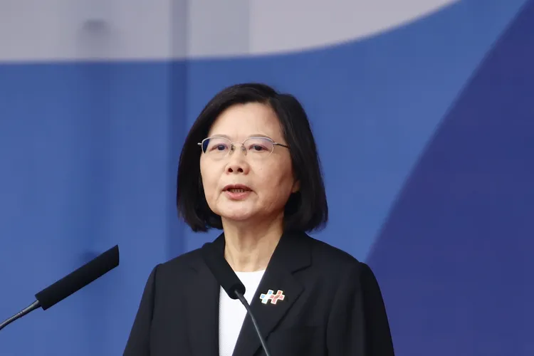 蔡英文細數任內政績。林林攝