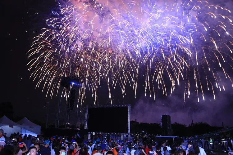 國慶焰火取消無人機表演。市府提供