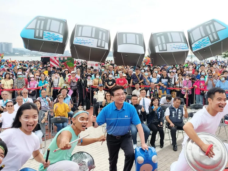 淡水環境藝術節熱鬧滾滾。區公所提供