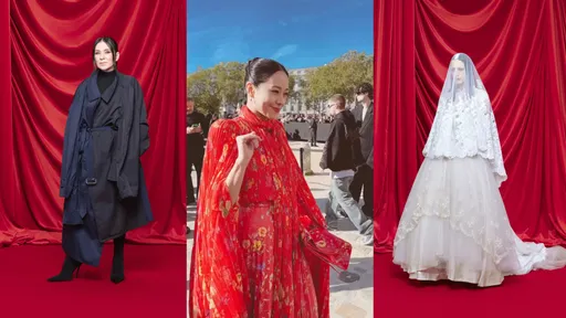 巴黎时装周|设计师把同性老公变「新娘」 林嘉欣霸气朝圣BALENCIAGA秀