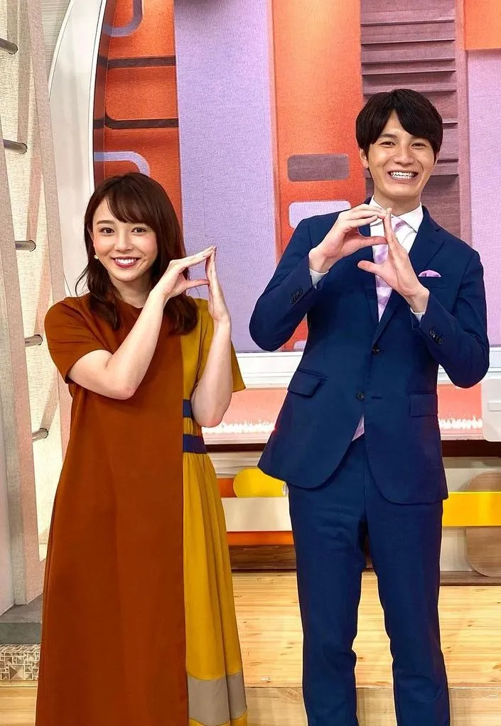 電視台否認森千晴（左）和佐佐木一真是戀人關係。翻攝kazuma_sasaki_ IG
