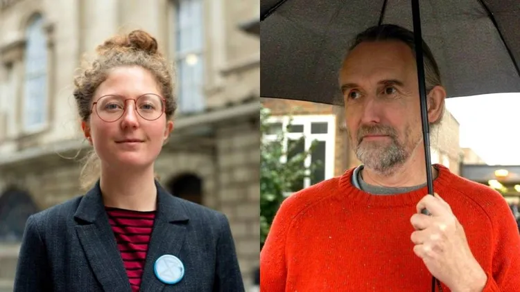 「停止石油」成員藍波羅（左）、哈勒姆18日也被捕。翻攝「停止石油」官網