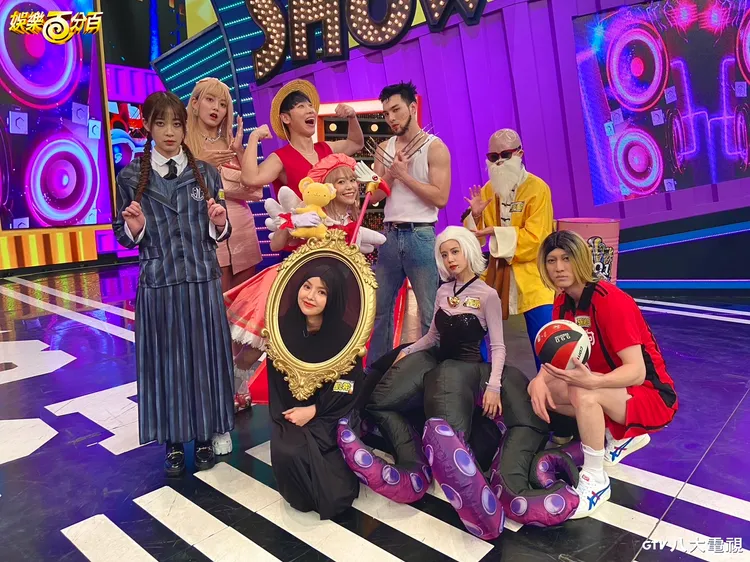 《娛樂百分百》推出「萬聖節特別企劃」，眾星齊變裝。八大提供