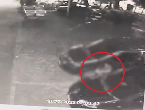 蔣男對接體車縱火。民眾提供