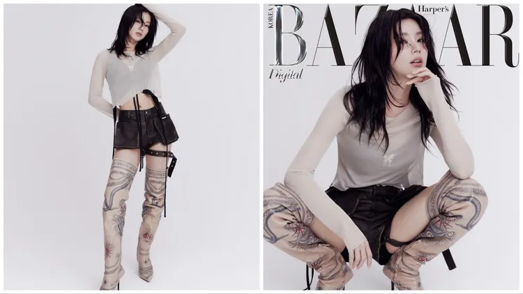 薇娟這套造型改走狂野路線。翻攝(G)I-DLE IG