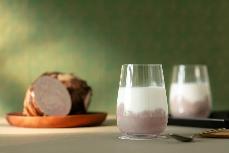 台北出發長程航線皇璽桂冠艙可享用現做香芋鮮奶飲。業者提供