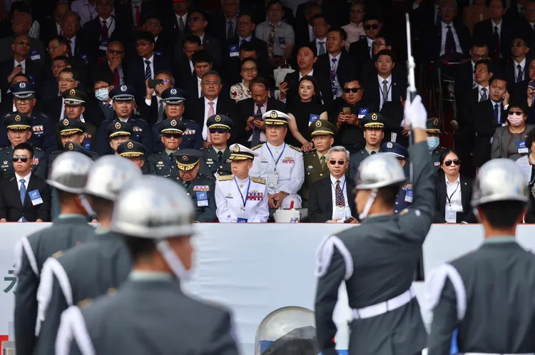 三軍儀隊操演。林林攝